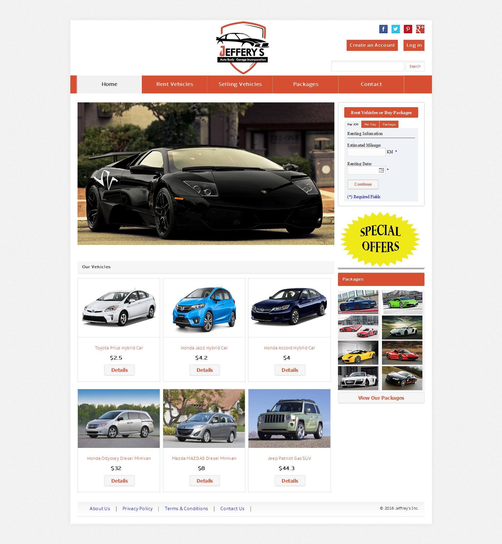 PHP Based Vehicle Renting System + Complete Backend